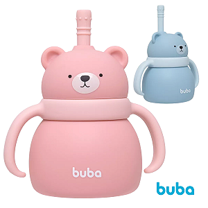 COPO DE TREINAMENTO TODO EM SILICONE URSINHO BUBA COM CANUDO