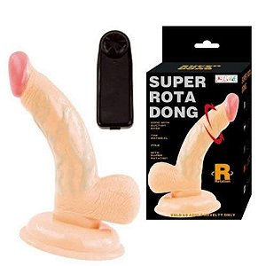Pênis Consolo Giratório p/ penetração vaginal e anal 15,5cmx3,2cm - 5202
