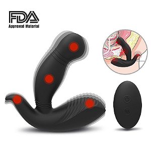 Estimulador de Próstata com Vibrador Recarregável - Megatron - S-Hande - 1436