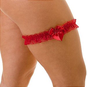 Tiara de perna com Laço Vermelho