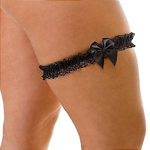 Tiara de perna com Laço Preto