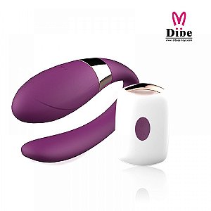 Vibrador para Casal com Controle Wireless Recarregável DIBE SILICONE - 7 modos de vibração