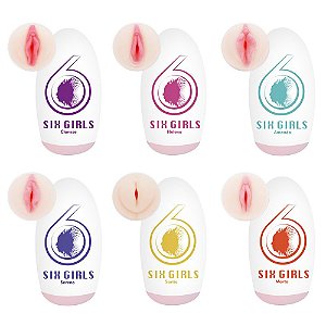 Masturbador EGG em Cyberskin SIX GIRLS Formatos Variados, Vagina, Boca ou Ânus (UNIDADE)