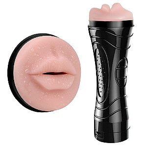 Masturbador (BOCA) com Vibro Cyberskin Lanterna - VIP - MA010B / 1015 (MA011B)