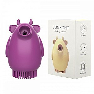 Estimulador Clitóriano Recarregável com 10 modos de Vibração e Pulsação/Sucção - ROXO - SU041