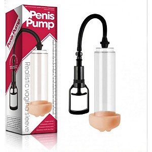 Bomba Peniana Pump com Sistema de Alavanca e vagina para penetração - Vip Mix  - BB003 / 1004