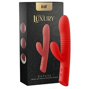 Vibrador Vai e Vem Macio e Potente com Estímulo de Clitóris  -  EXTASE  - IM0443