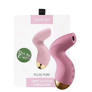 Vibrador Estimulador Clitoriano PULSE PURE Rosa Claro - Ondas de Pressão - Svakom - SV0049