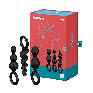 SATISFYER PLUGS SET OF 3 BOOTY - CALL  - Plug Silicone Médico com 3 Tamanhos - SF0104