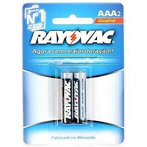 Pilha Alcalina AAA Rayovac com 2un. -