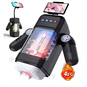 Masturbador Masculino Vai e Vem 10 Velocidades e Aquevcimento - LUXXXO - Com Suporte Para Celular - YSDF123