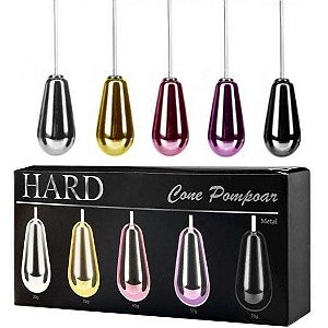 Kit 5 Pesos Cones Para Pompoar Metal HARD HA122K - Pompoarismo