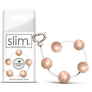 Colar Tailandes Com 5 bolas de metal Slim Sexy Fantasy (4797)