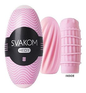 MASTURBADOR EGG ULTRA SOFT - HEDY SVAKOM (Rosa ou Azul) - 6152