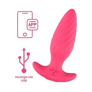 Plug com Vibro e controle via APP - Recarga USB