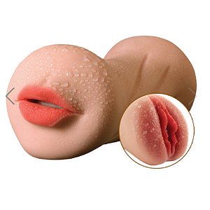 Masturbador Duplo Boca e Vagina - Realísticos em Cyber Skin