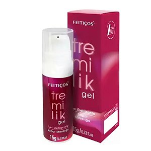 Gel Beijavel Tremilik - Vibra Pulsa Excita - Sabor Morango com Vibramax - 15g - Feitiços