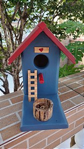 Casa de Passarinho com Comedouro