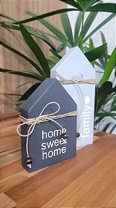 Conjunto 2 Casinhas de Madeira - Cinza