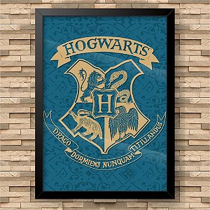 Quadro Harry Potter Hogwarts em Madeira