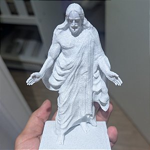 Estátua Jesus Cristo 15cm Mármore