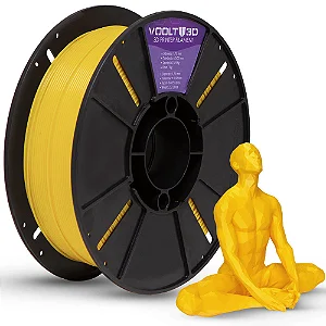 Filamento PLA Amarelo Velvet High Speed Premium VOOLT - 1Kg