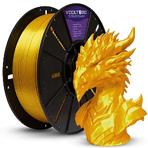 Filamento PLA Dourado V-Silk High Speed Premium VOOLT - 1Kg