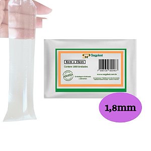Sacos Geladinho Sacolé 6X23 Kit 1000 Saquinhos Cremoso Frutas Farofa Kafta Talher Transparente
