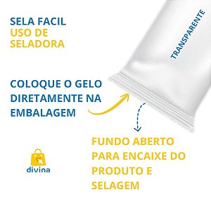 Embalagem Gelo Saborizado 9,5x21cm 1 Pcte Perolado Higienico Externo Modelo Transparente