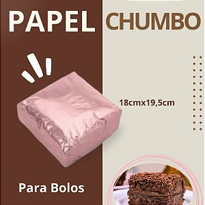 Embalagem Papel Chumbo 18x19,5cm Bolo Bem Casado Trufa Pao de Mel Doces - 100 Unid.
