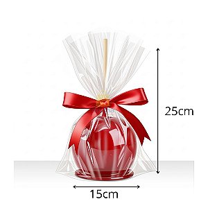 Embalagem Saquinho p/ Maçã Do Amor Doces Pipoca Gourmet 15x20 PP 50 Unid