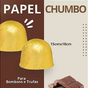 Papel Chumbo 15x16cm Bombom Trufa Doces - 100 Unid.