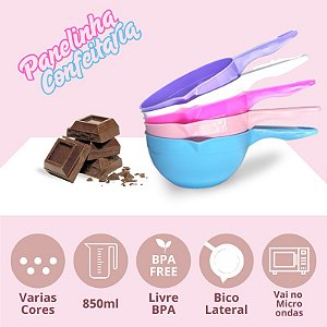 Panelinha Multiuso Confeitaria 850ml Derretedeira de Chocolate Geladinho Calda Chantilly Recheio Massa 01 Unid