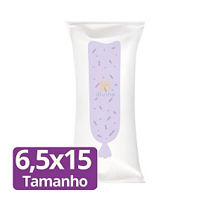 Mini Embalagem Higiênica Geladinho 6,5x15cm Sacolé Dindin Chup-Chup Transparente Escolha a Qtde