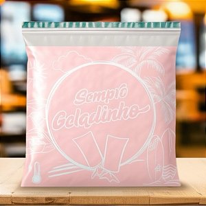 Embalagem Delivery Geladinho Sacole Termica 22x22cm Rosa Escolha a Qtde