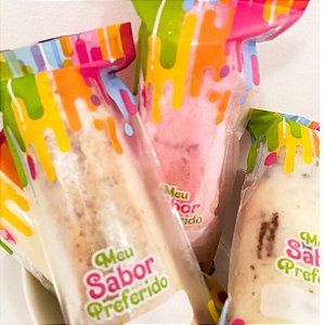 Embalagem Higiênica Geladinho Picole 7x19cm Sacolé Dindin Multicor