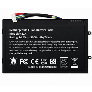 Bateria Para Dell Alienware M11x / M14x 14.8v 5000mah 74wh