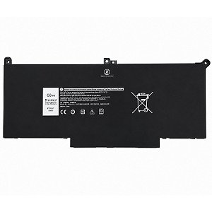 Bateria Para Dell Latitude 7280 7380 7480 Type F3YGT 7.6v 7500mah/ 60wh
