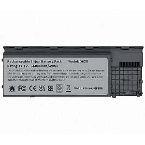 Bateria Para Dell Latitude D620 D630 D631 D640 11.1v 4400mah - Cinza