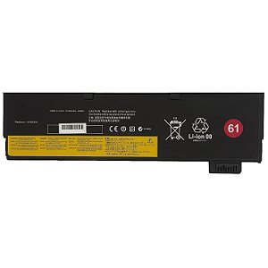 Bateria Para Lenovo Thinkpad T470 T480 T570 T580 ext 11.4V / 2.11Ah 24Wh (61) sb10k97581