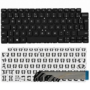 Teclado Para Dell Latitude 3410 Dell Inspiron 14 7490 sem farme Preto