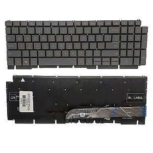 Teclado Para Dell G15 5520 | Preto Inglês Internacional - US | Backligth (luz de fundo)