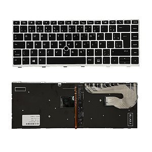 Teclado Para Notebook Hp Elitebook X240 X240s X240i X250 | Preto com moldura Prara Backlight ABNT2