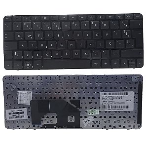 Teclado Para Hp Mini 210t 210-1000 210-2000 3000 Br Com Moldura C Preto