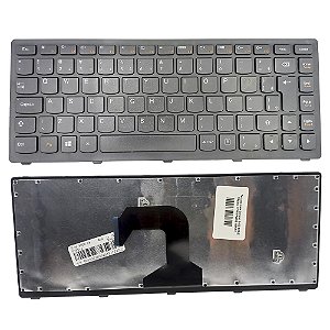 Teclado Para Lenovo S400 Serie Preto Com Frame Abnt2
