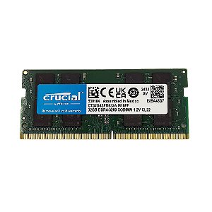 Memória Para Notebook Crucial 32gb Ddr4 3200mhz