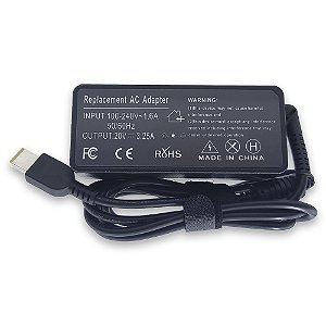 Fonte Para Lenovo 20v 3.25 Conector Usb 65w