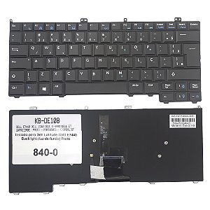 Teclado Para Dell Latitude 7240 E7440 Backlight (luz de fundo) Preto