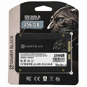 Ssd 256gb Gamer Black Sata III 2.5"