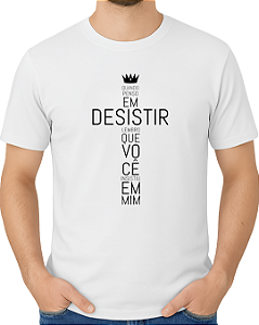 Camiseta casual religiosa Fé que Insiste